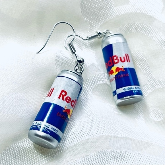 NWT Red Bull Energy Drink Drop Earrings - Picture 3 of 10